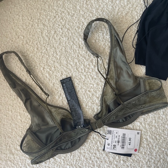 Zara Satin Effect Lace Bra - Picture 2 of 2
